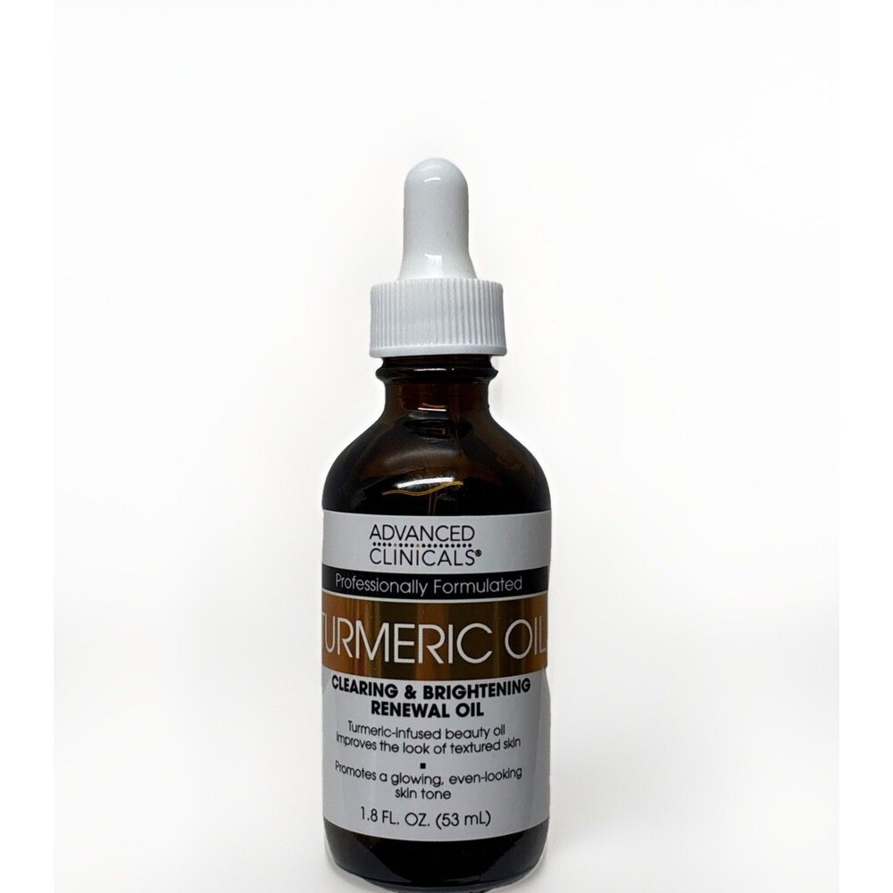 Advanced Clinicals Turmeric Oil Brighten Renew Beauty 1.8 fl oz 53ml READ DESCRI